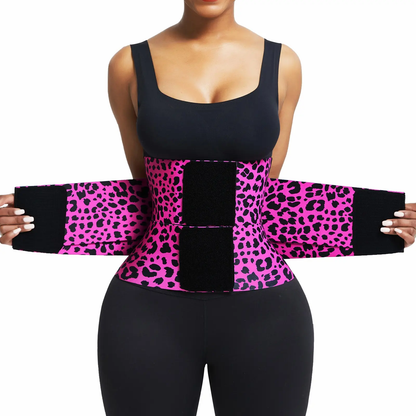 vevolora Purple Leopard Print adjustable waist cincher and sweat belt