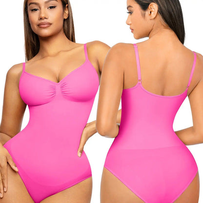 vevolora Panty-bright pink seamless shaping bodysuit