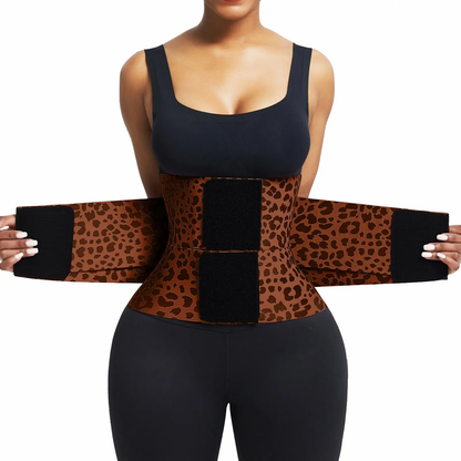 vevolora leopard print adjustable waist cincher and sweat belt