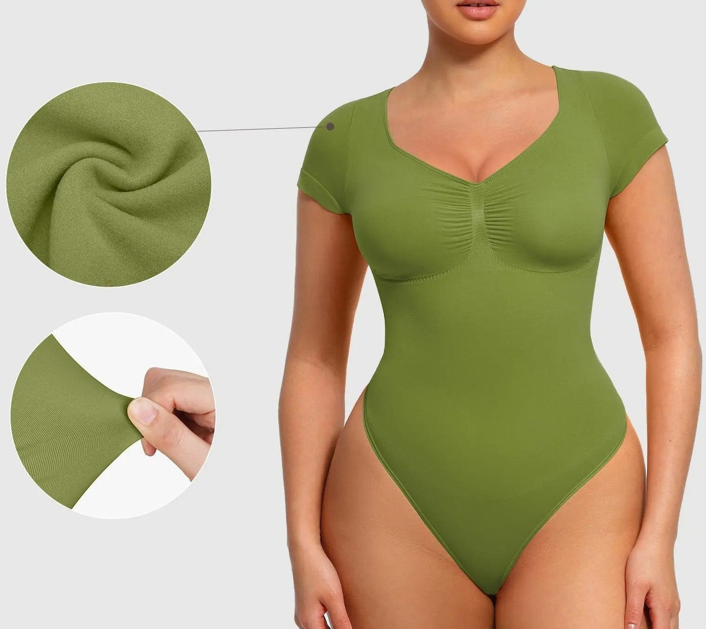 Stretch fabric and smooth shaping detail