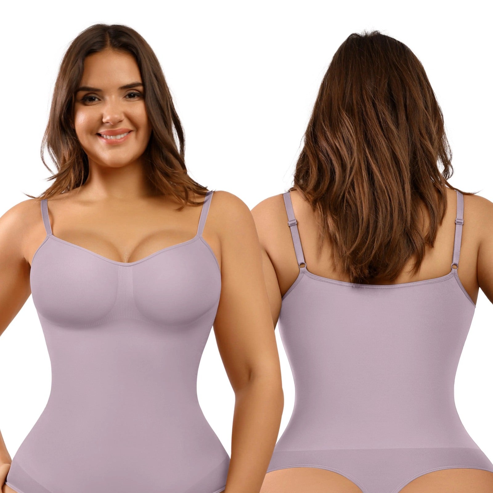 vevolora Thong-Purple seamless shaping bodysuit