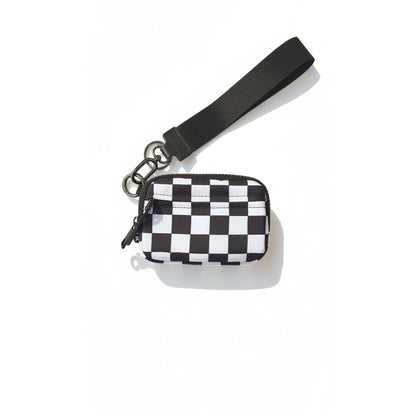 vevolora RFID compact wristlet wallet in Black Checkered