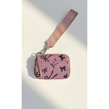 vevolora RFID compact wristlet wallet in Coquette